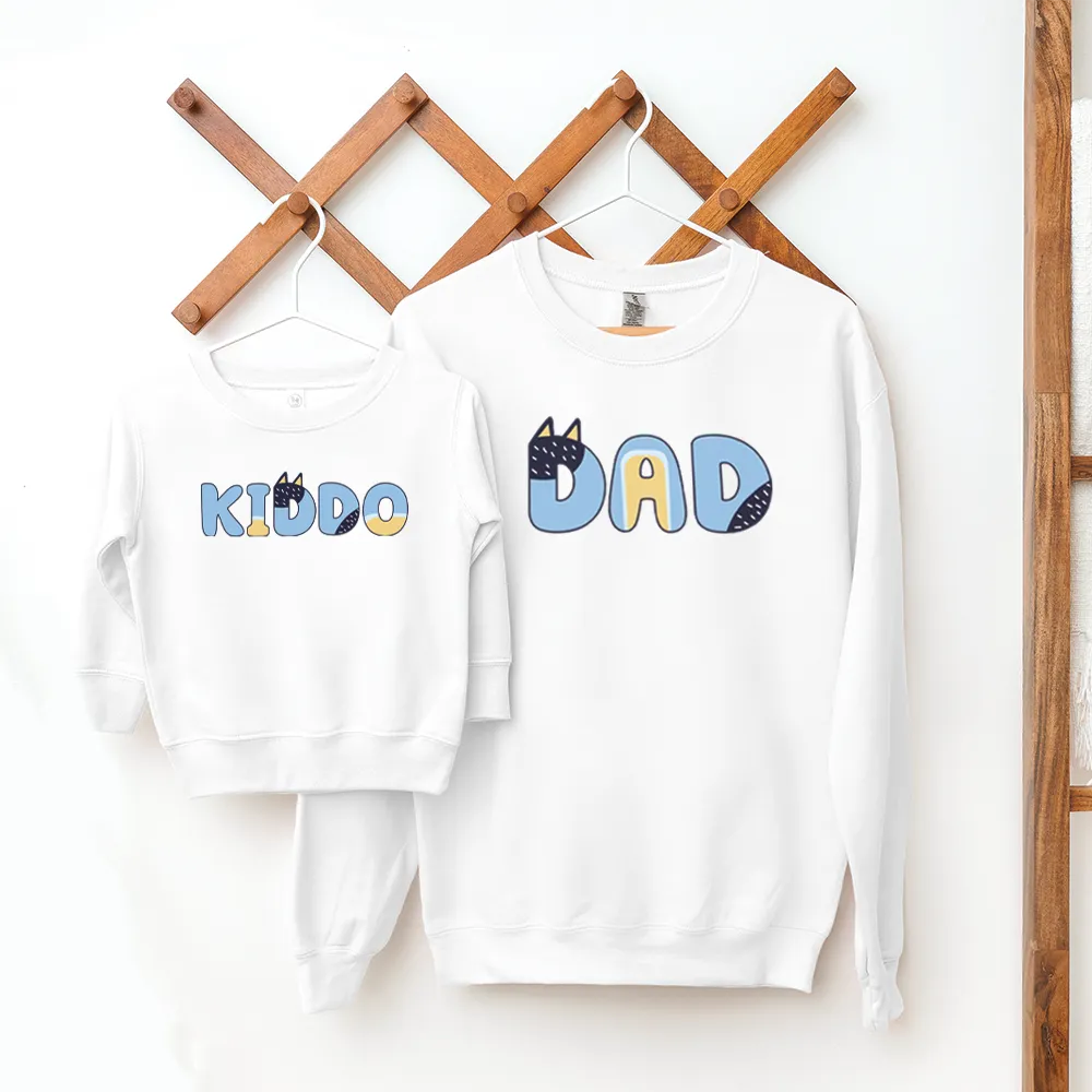 Puppy Dog - Dad and Kiddo Matching Sweatshirt