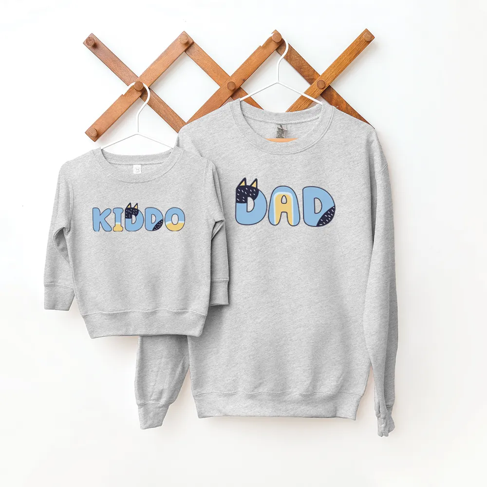 Puppy Dog - Dad and Kiddo Matching Sweatshirt