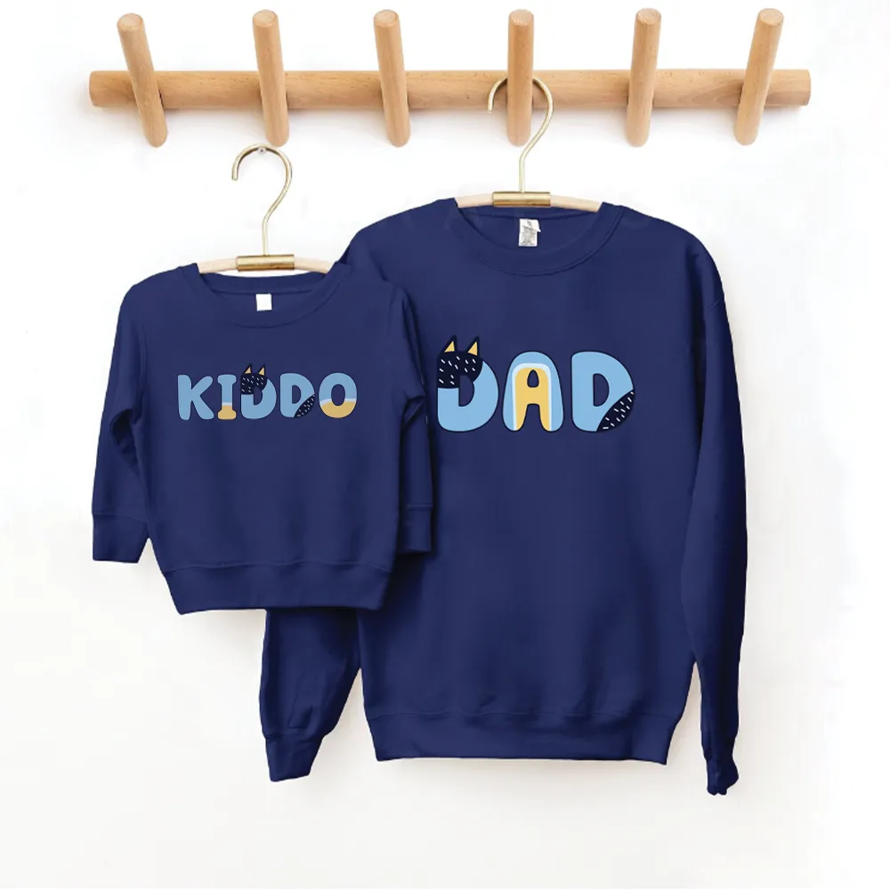 Puppy Dog - Dad and Kiddo Matching Sweatshirt girls skirts clearance