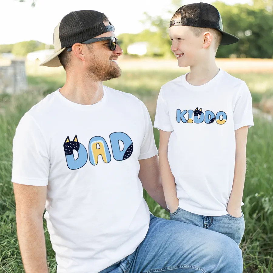 Puppy Dog - Dad and Kiddo Matching T-Shirts