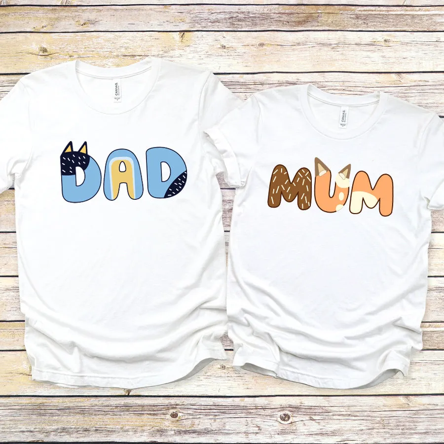 Puppy Dog Parents Parents- Mum & Dad T-Shirts White discount mum dresses