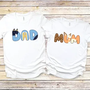 Puppy Dog Parents Parents- Mum & Dad T-Shirts White discount mum dresses