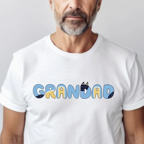 Puppy Dog - Grandad T-Shirt Grandparent Clothing - grandpa clothes outlet