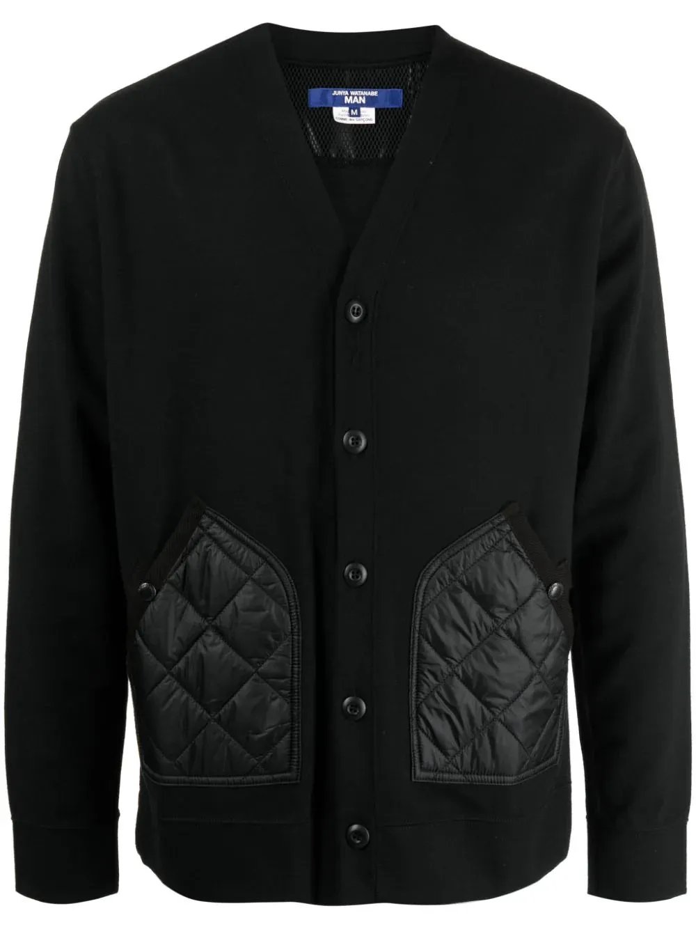 Quilted-Panel V-Neck Jacket winter jackets clearance