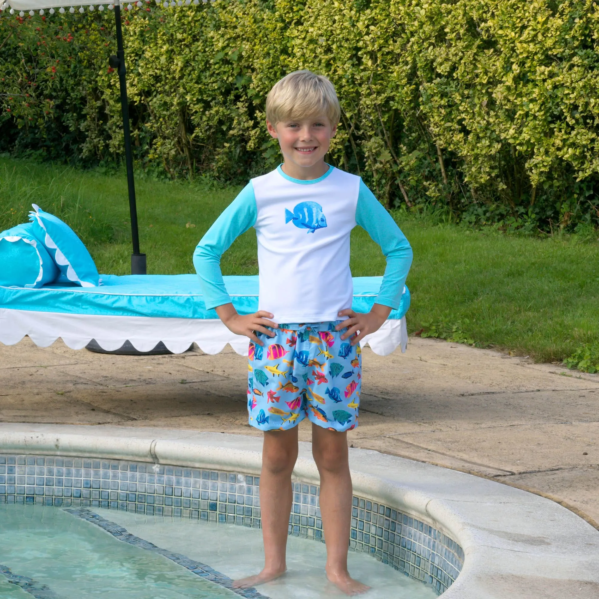 Rachel Riley Jungen Tropenfisch-Rashguard in Mehrfarben