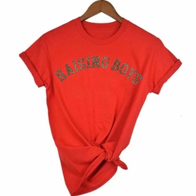 Raising Boys Leopard Tee (MRK X) mum blouses clearance