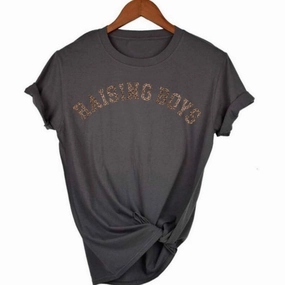 Raising Boys Leopard Tee (MRK X) mum blouses clearance