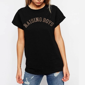 Raising Boys Leopard Tee (MRK X) mum blouses clearance