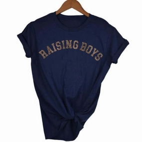 Raising Boys Leopard Tee (MRK X) mum blouses clearance
