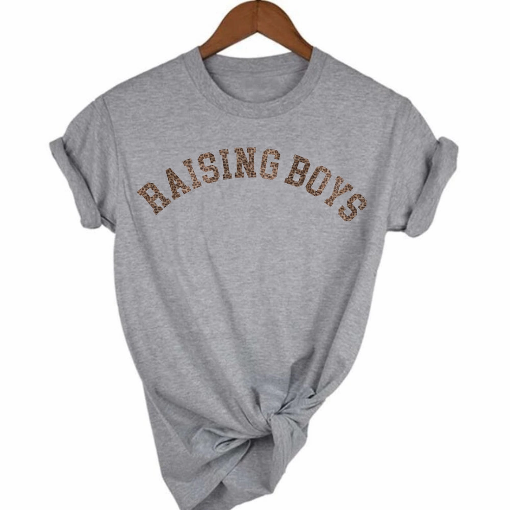 Raising Boys Leopard Tee (MRK X) mum blouses clearance