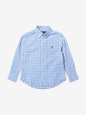 Ralph Lauren Jungen Baumwoll-Popeline Karo-Hemd