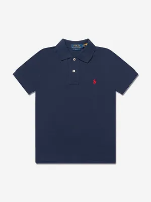 Ralph Lauren Jungen Custom Fit Polo-Shirt in Marineblau