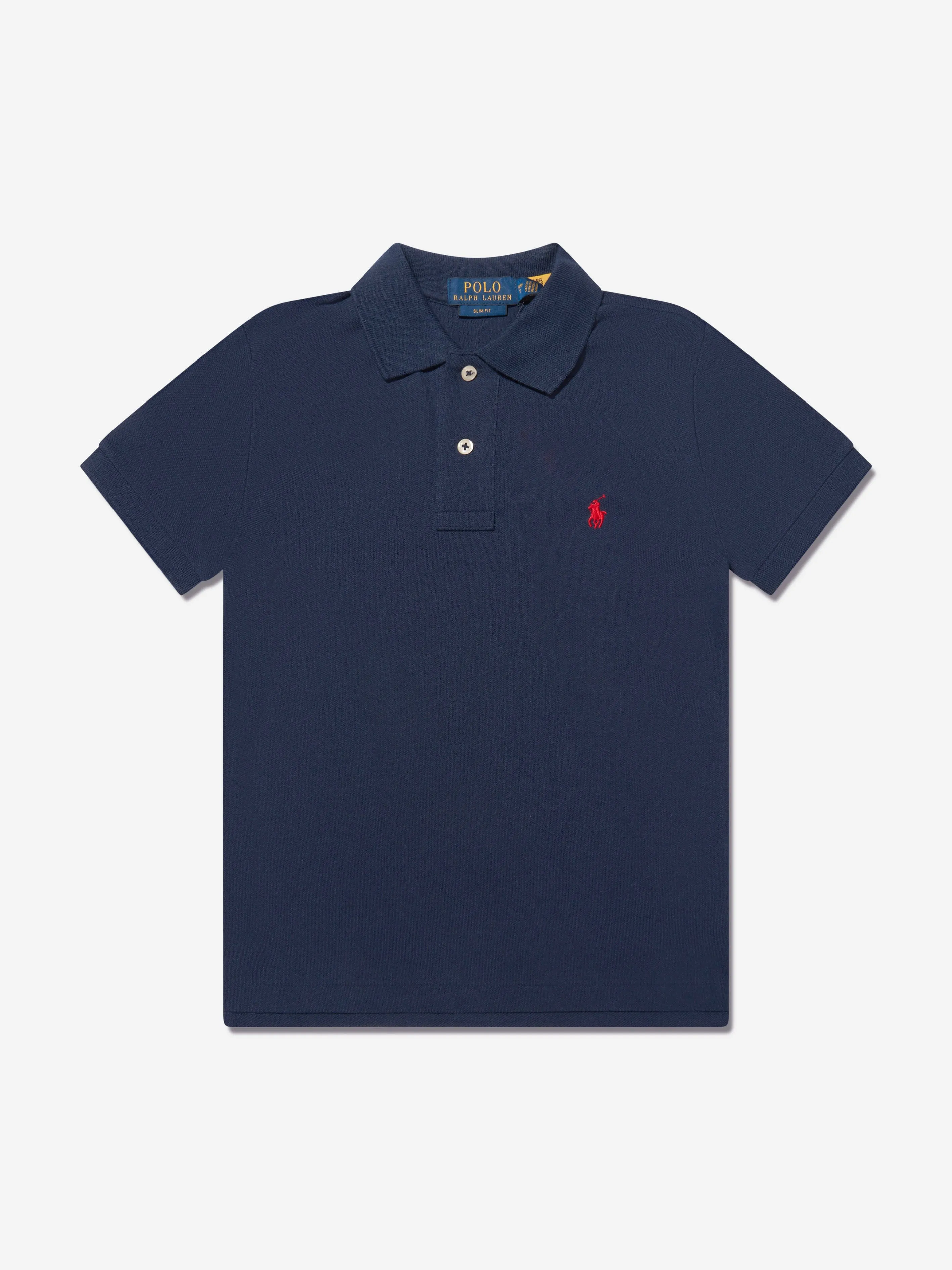 Ralph Lauren Jungen Custom Fit Polo-Shirt in Marineblau