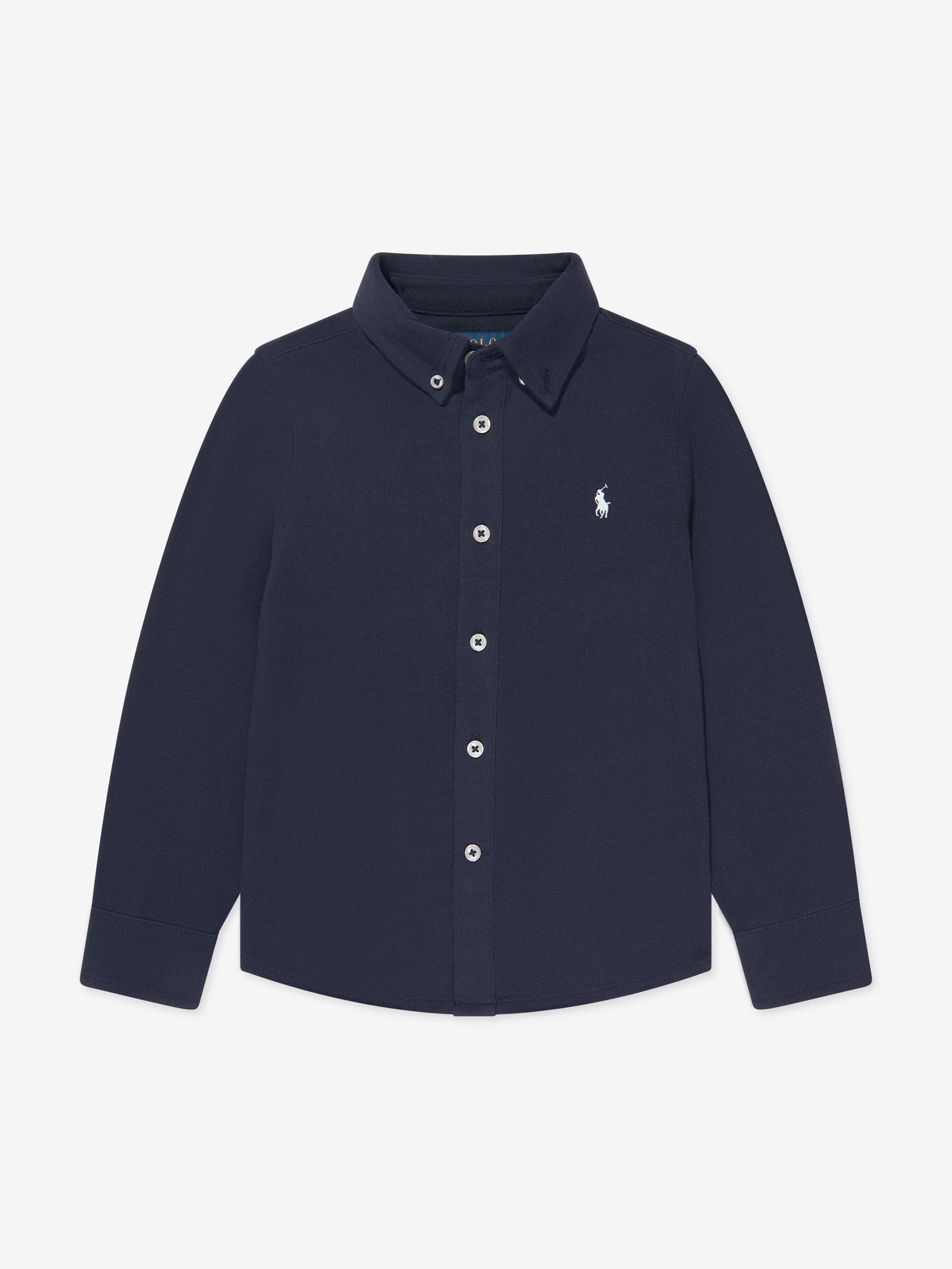 Ralph Lauren Jungen Mesh-Sporthemd in Marine