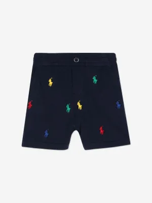Ralph Lauren Jungen Multi-Logo Prepster Shorts in Marine