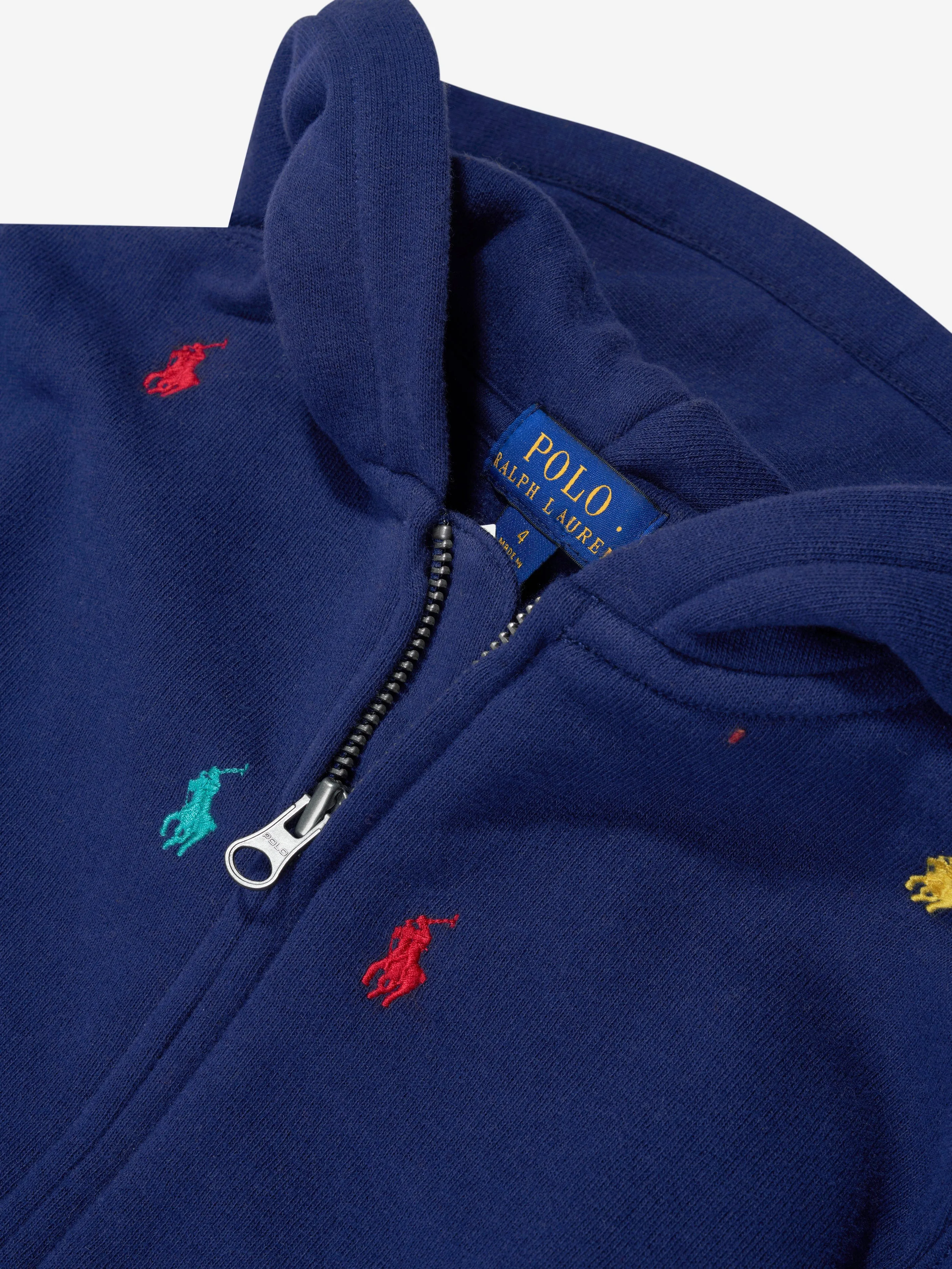 Ralph Lauren Jungen Multi-Logo Reißverschluss-Oberteil in Marineblau