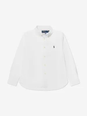 Ralph Lauren Jungen Slim Fit Oxford-Hemd in Weiß