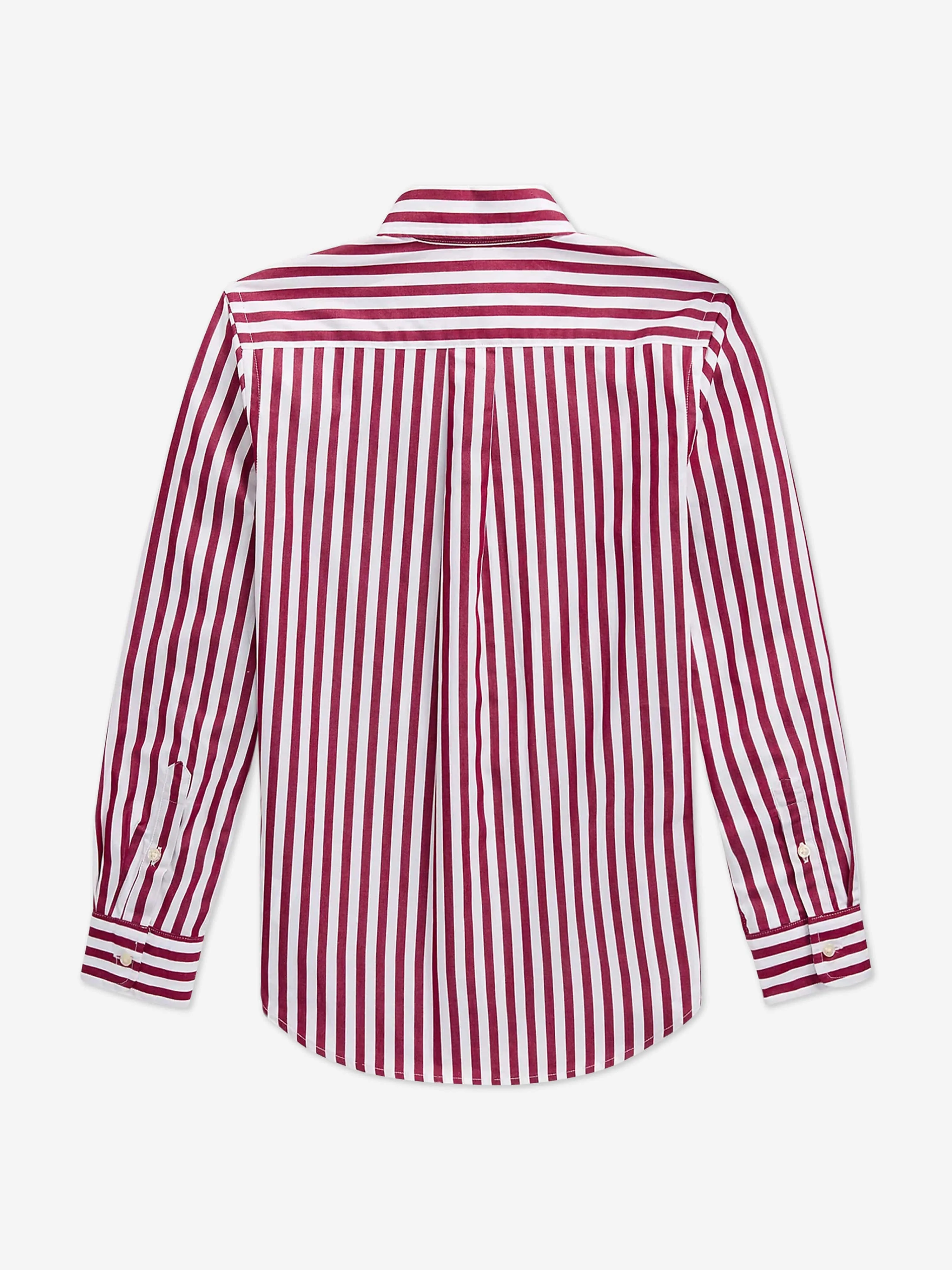 Ralph Lauren Jungen Gestreiftes Logo-Hemd in Rot
