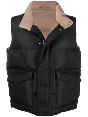 Rear Logo-Print Padded Gilet winter jackets clearance