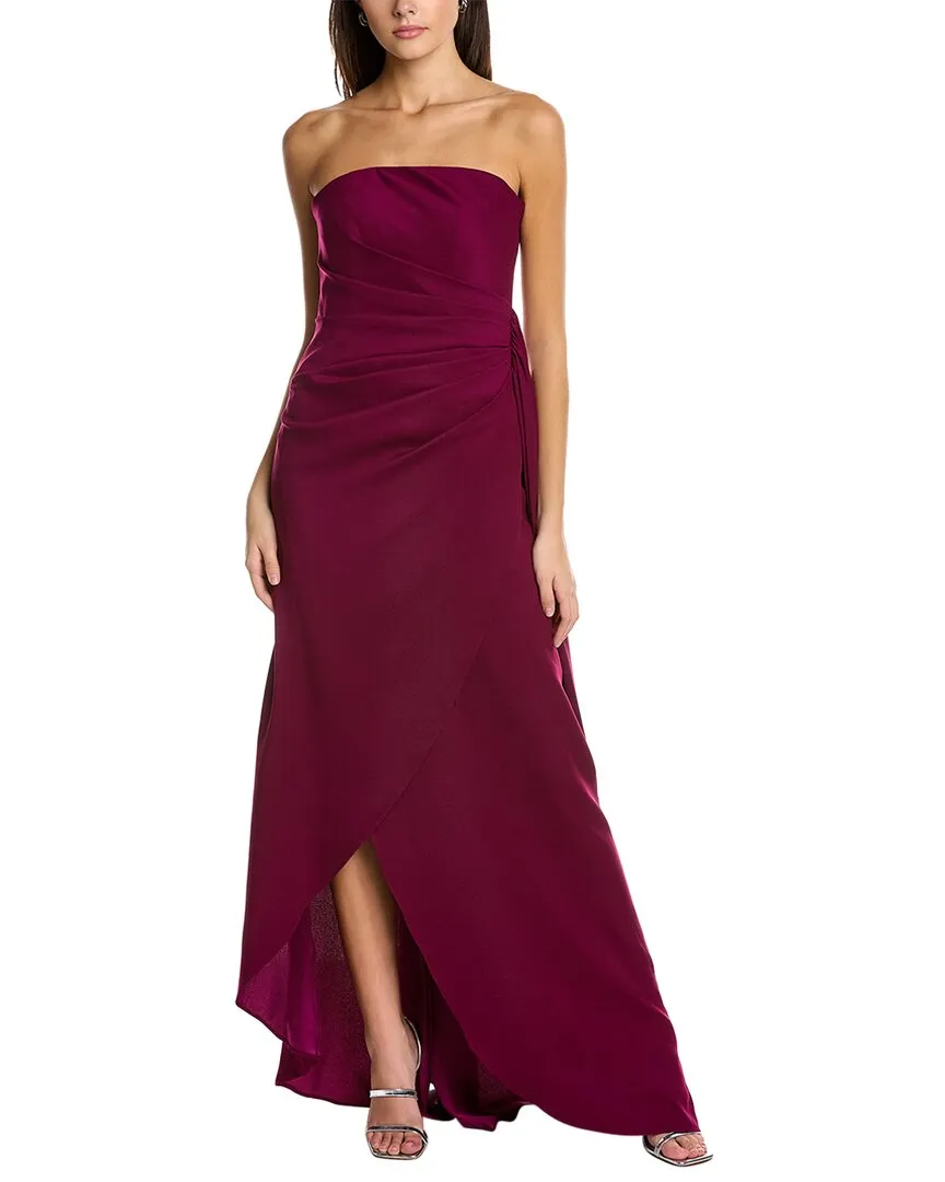 Rene Ruiz Strapless Crepe Gown