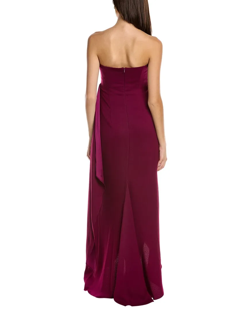 Rene Ruiz Strapless Crepe Gown