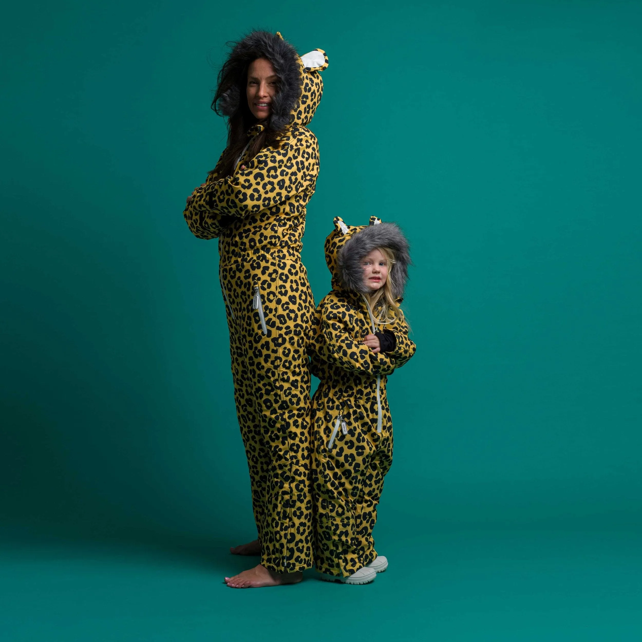 Roarsome Kids Dash Der Leoparden-Skianzug in Gelb