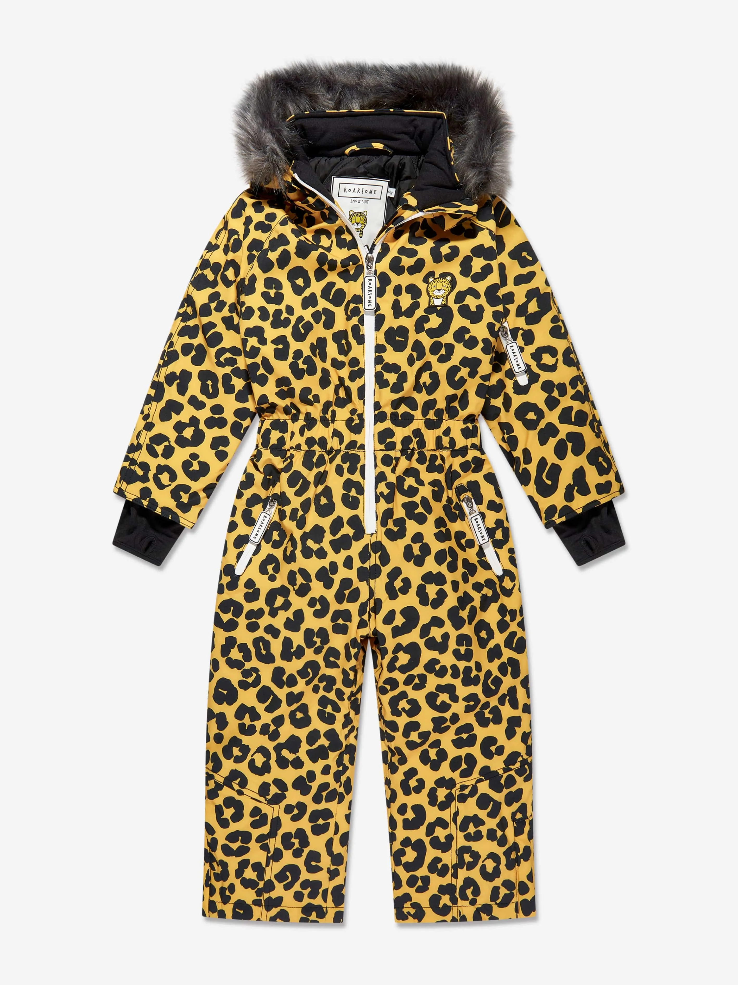 Roarsome Kids Dash Der Leoparden-Skianzug in Gelb