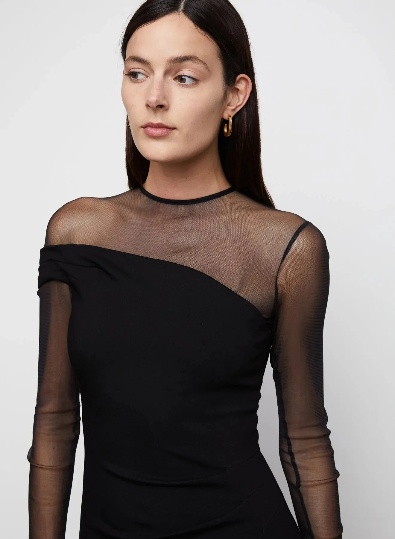 Rosita Ponte Knit Dress in Black