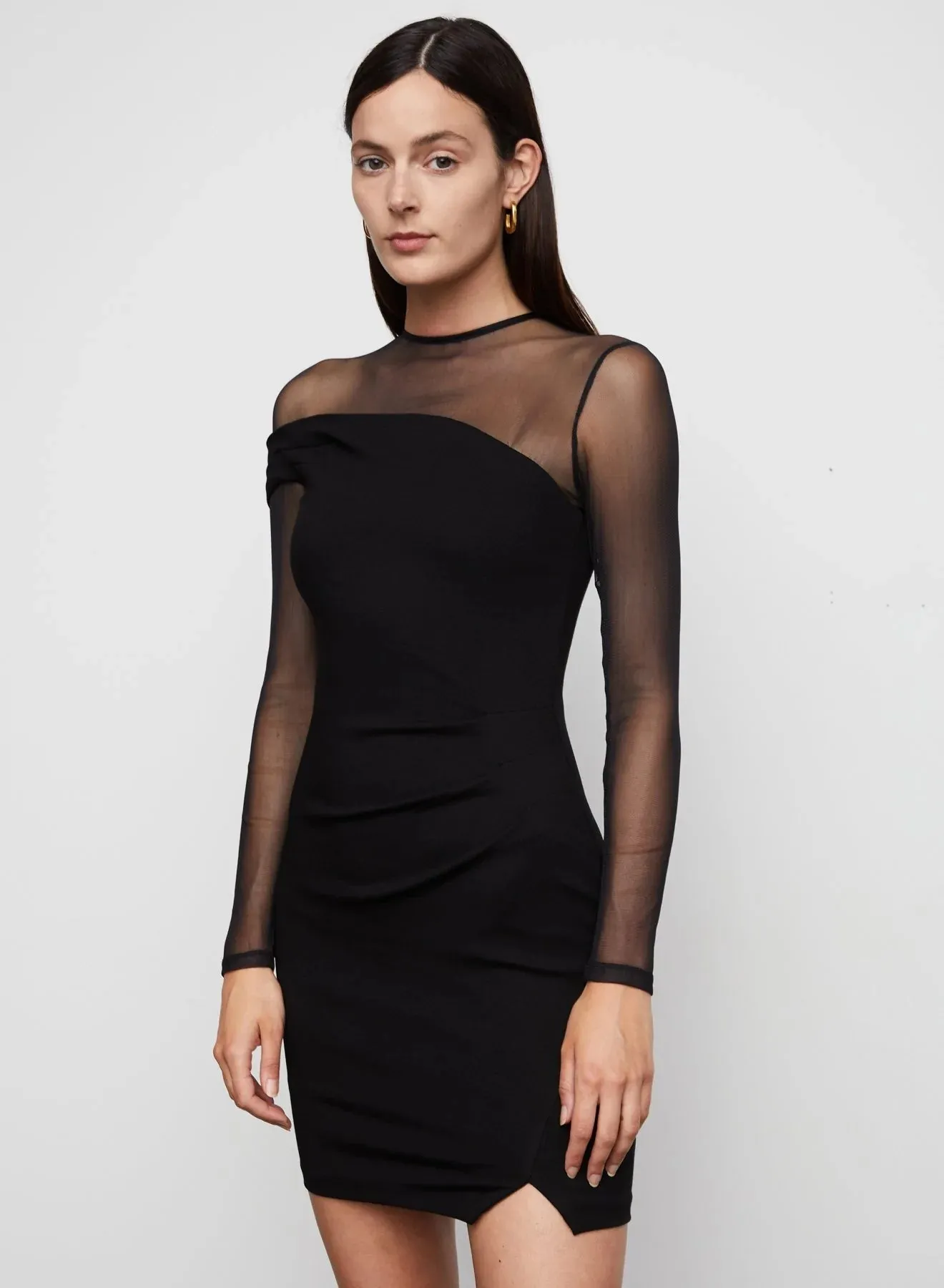 Rosita Ponte Knit Dress in Black