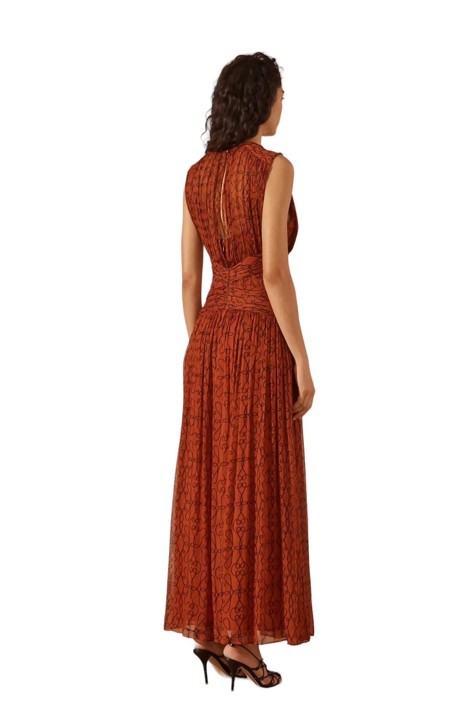 Round Neck Midi Dress In Atrani
