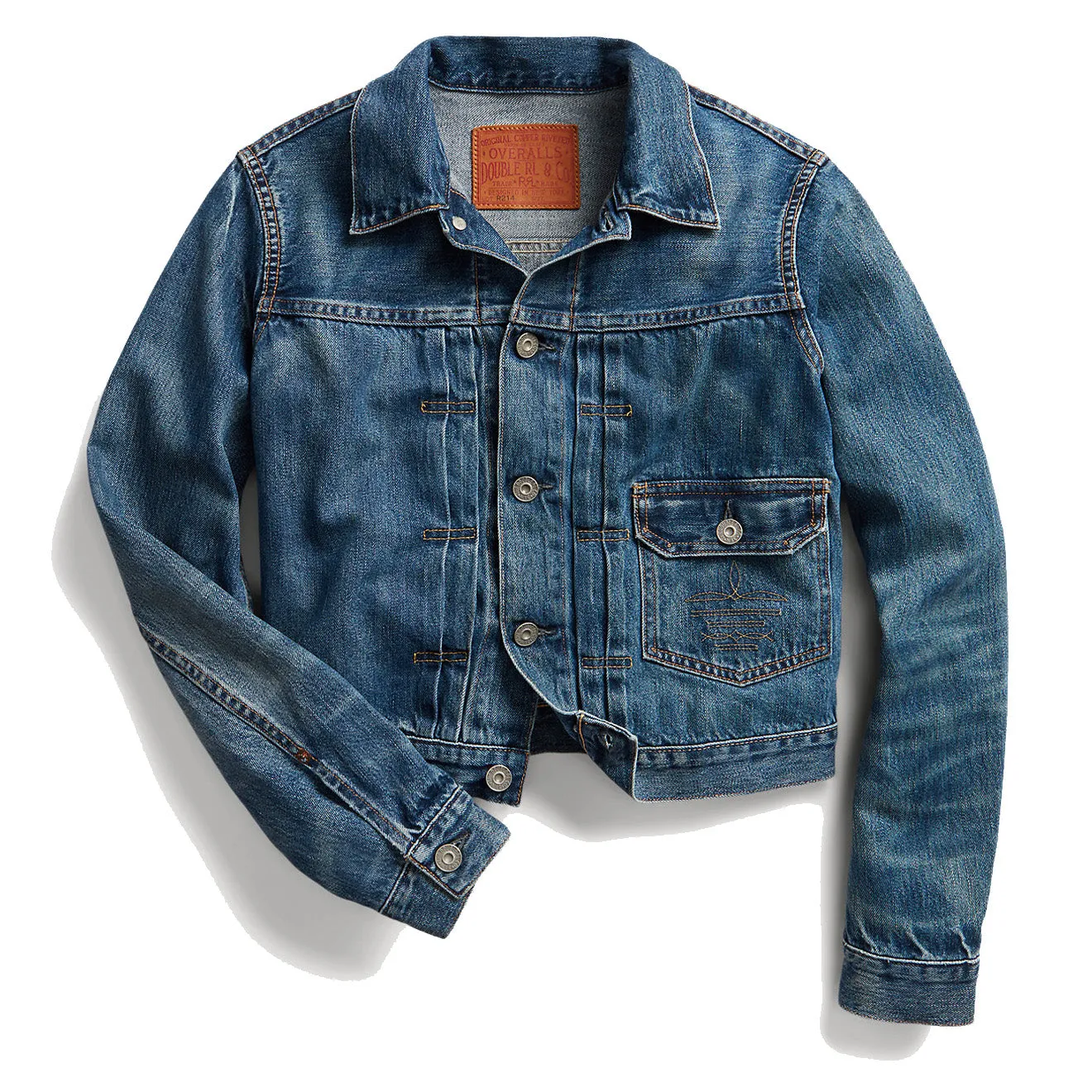 RRL by Ralph Lauren Womens Cropped Denim Jacket Kenney Wash raincoats promo code