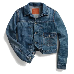 RRL by Ralph Lauren Womens Cropped Denim Jacket Kenney Wash raincoats promo code