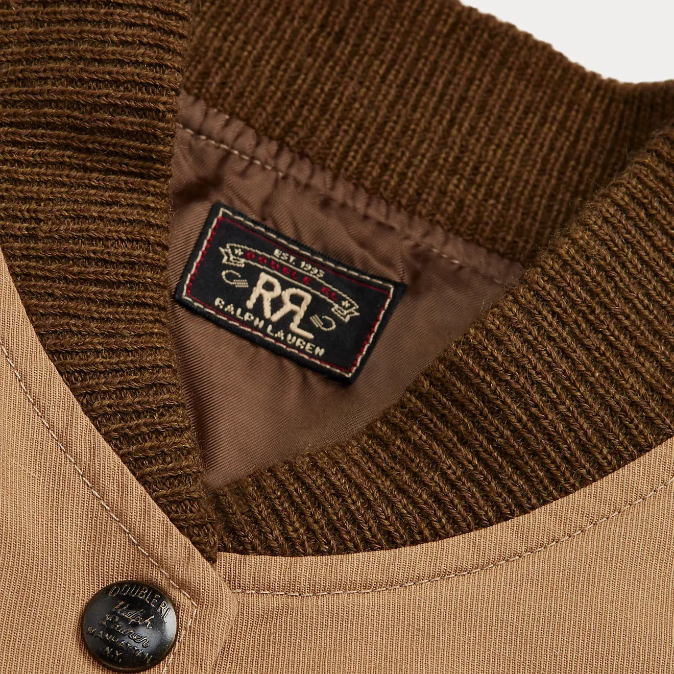 RRL by Ralph Lauren Womens Embroidered Sateen Western Jacket Khaki Tan