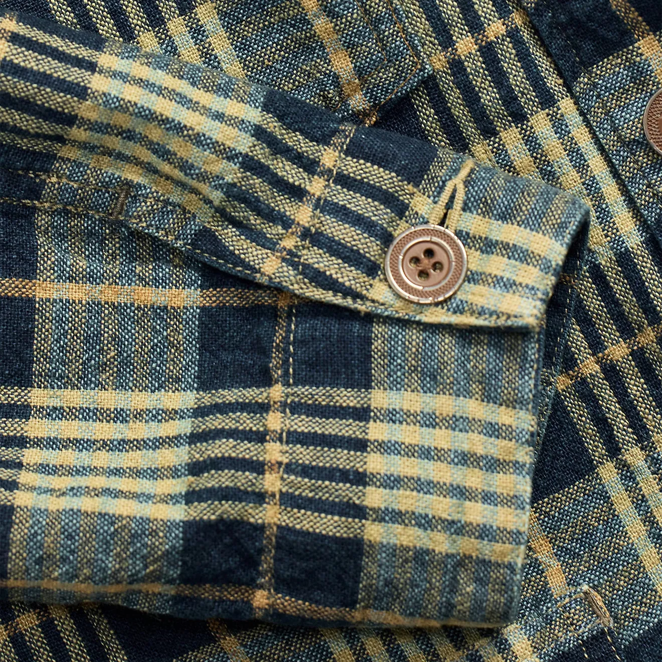 RRL By Ralph Lauren Womens Teagan L/S Shirt Indigo / Tan