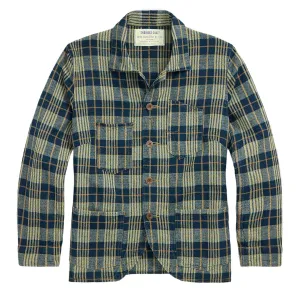 RRL By Ralph Lauren Womens Teagan L/S Shirt Indigo / Tan raincoats promo code