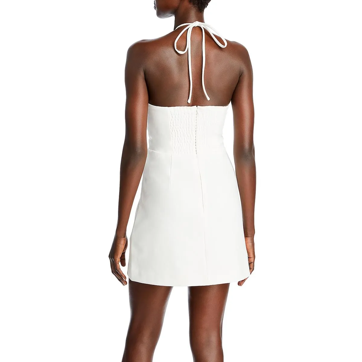 Ruth Womens Smocked Sweetheart Halter Dress