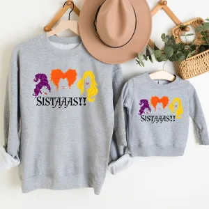 Sanderson Sisters Matching Halloween Grey Sweatshirts nursing tops best deals