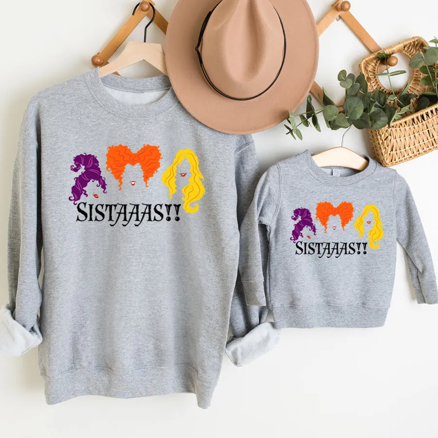 Sanderson Sisters Matching Halloween Grey Sweatshirts nursing tops best deals