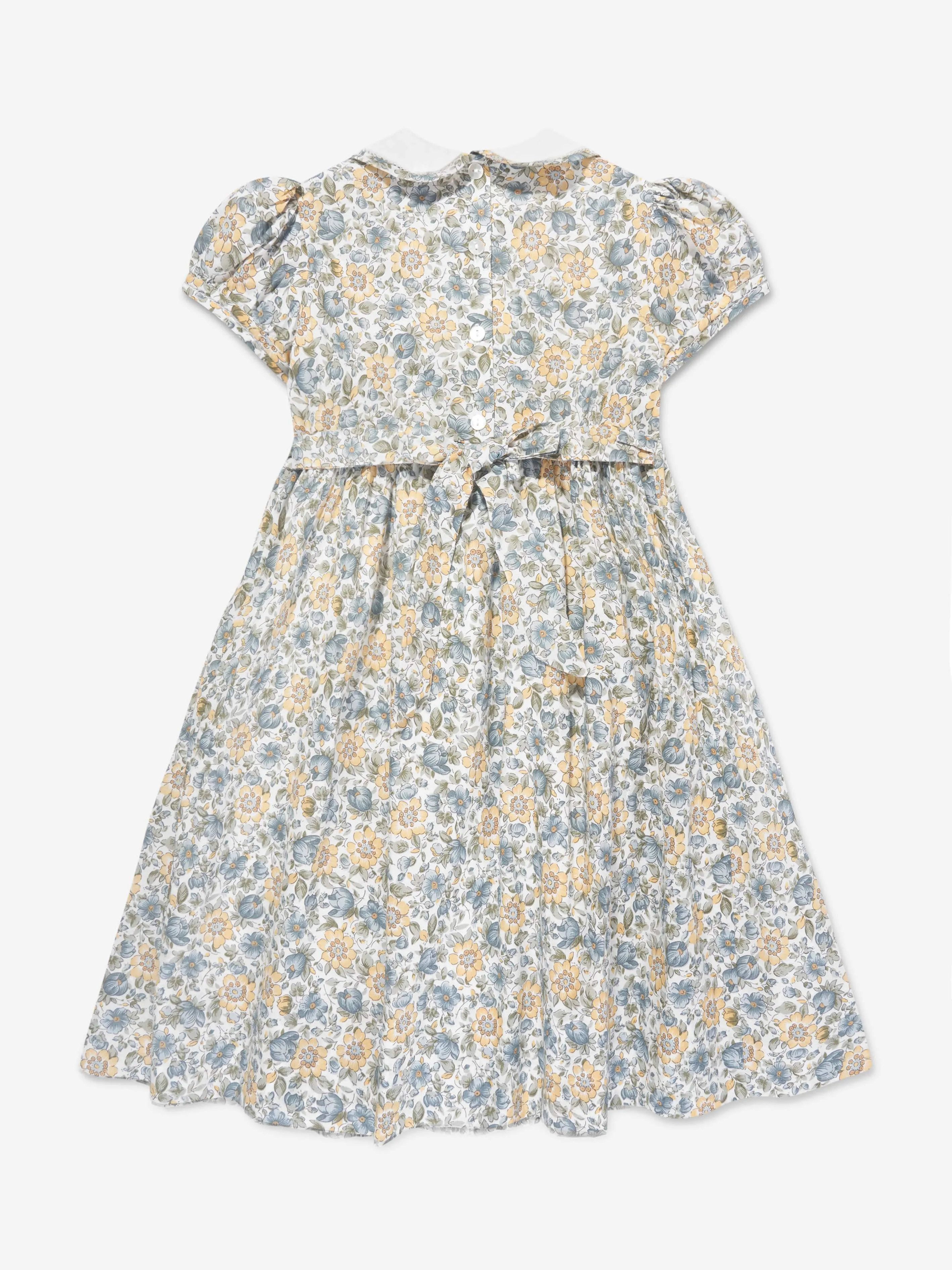 Sarah Louise Mädchen Baumwoll Blumenkleid in Gelb