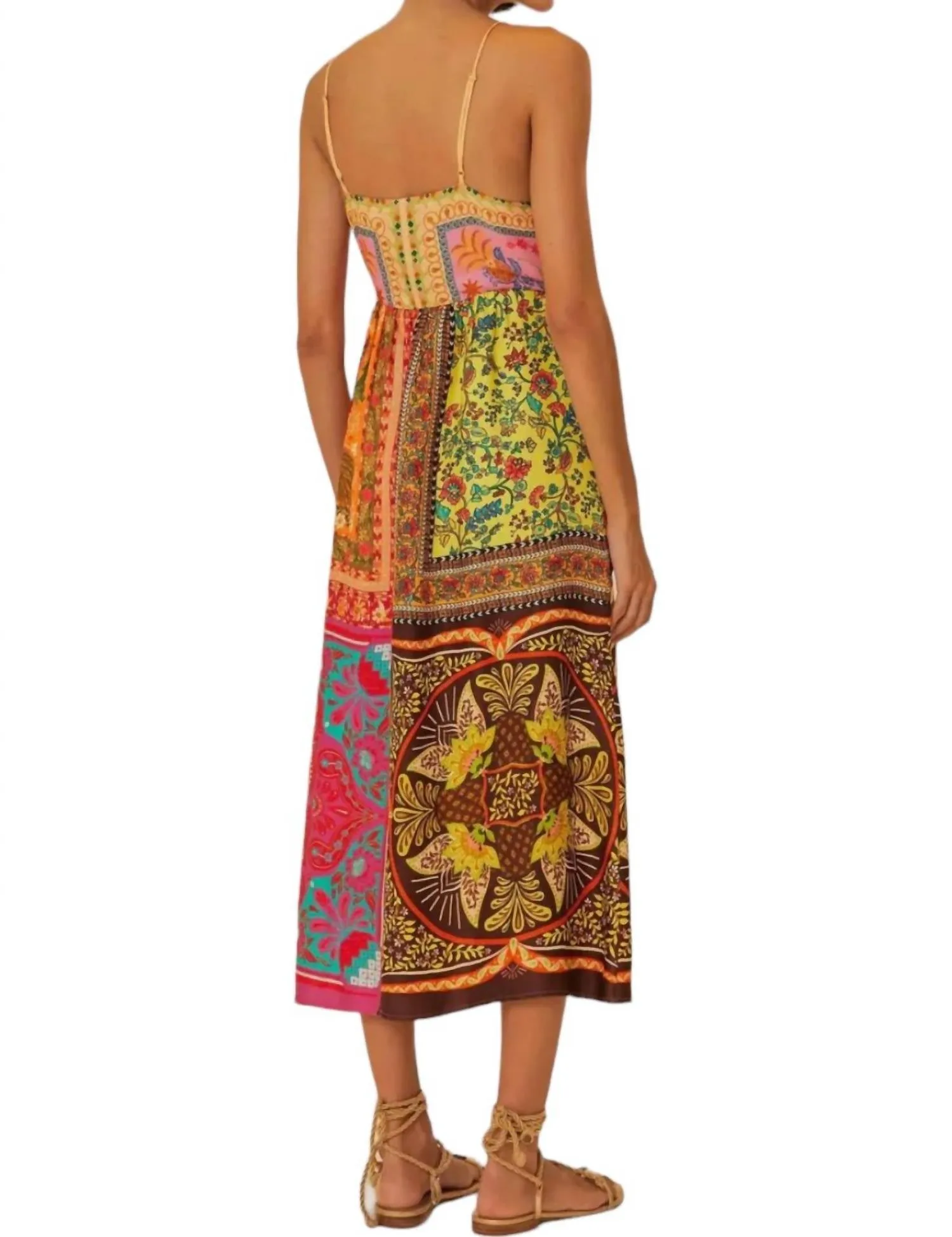 Scarves Midi Dress In Mixed Scarves Multicolor