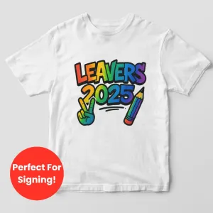 School Leavers 2025 White Tee boys apparel promo code