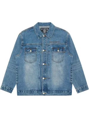 Script-Logo Denim Jacket winter jackets clearance