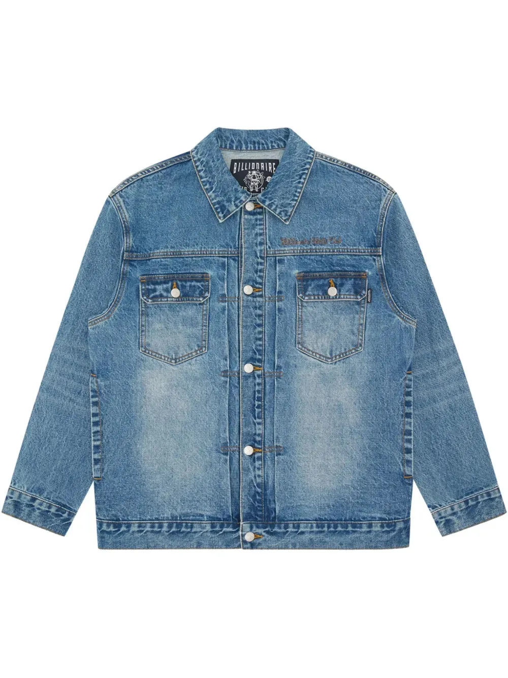 Script-Logo Denim Jacket winter jackets clearance