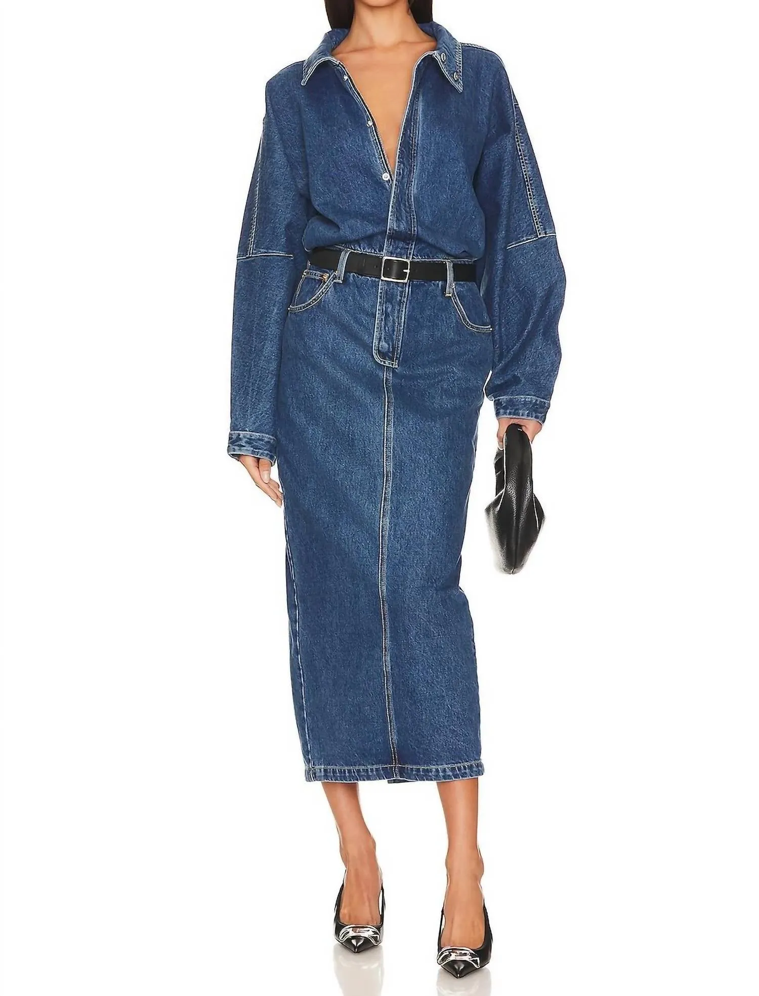 Sebastian Dress In Denim Medium Wash