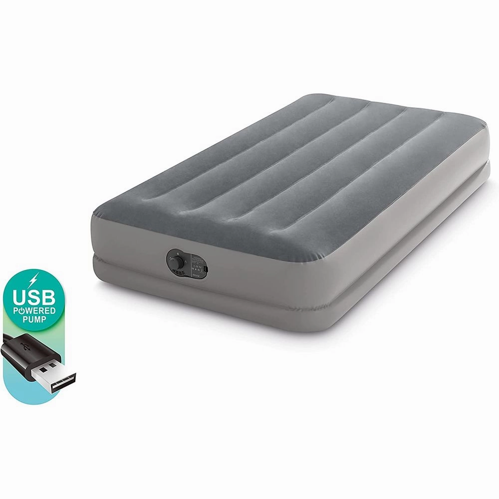 Best Site For Intex 64112E Dura-Beam Standard Series Prestige Mid-Rise Airbed with Fastfill USB Powered Internal Air Pump, Twin Grey here, Cheap Items is free shipping now.