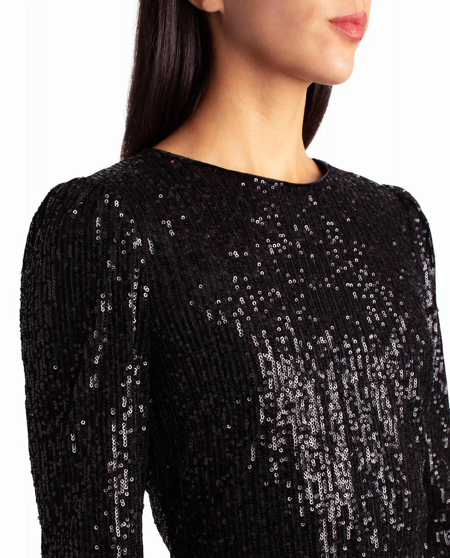 Sequin Sheath Olivia Dress In Very Black Sequins