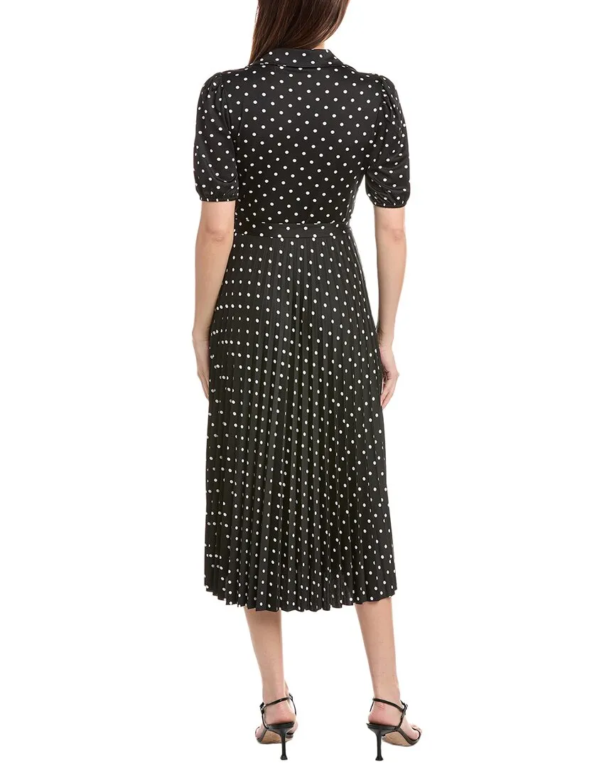 Sharagano Accordion Pleated Midi Dress