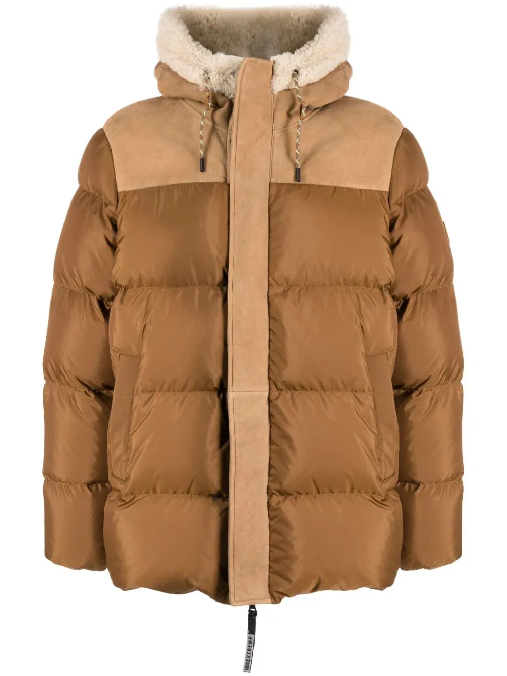 Shasta Shearling-Trim Hood Padded Jacket winter jackets clearance