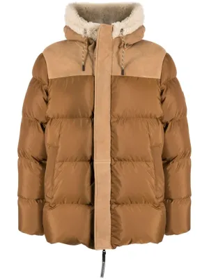 Shasta Shearling-Trim Hood Padded Jacket winter jackets clearance