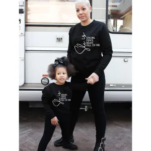 She Is Strong & Fierce Matching Black Sweatshirts nursing tops best deals